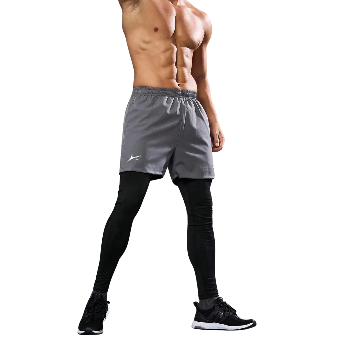 2 in 1 Active Dual Pants with Inner Compression - Image 11