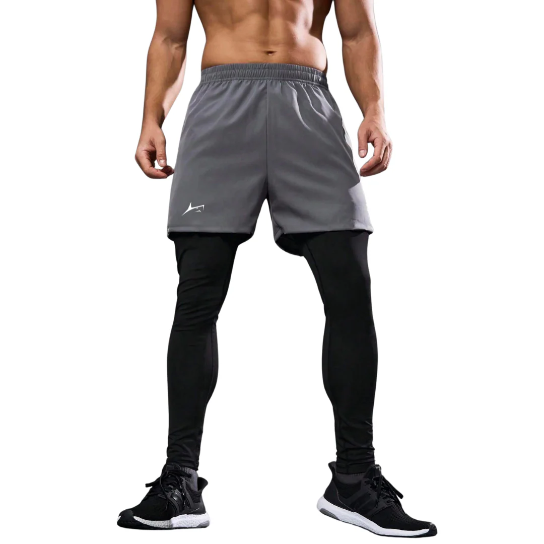 2 in 1 Active Dual Pants with Inner Compression - Image 12