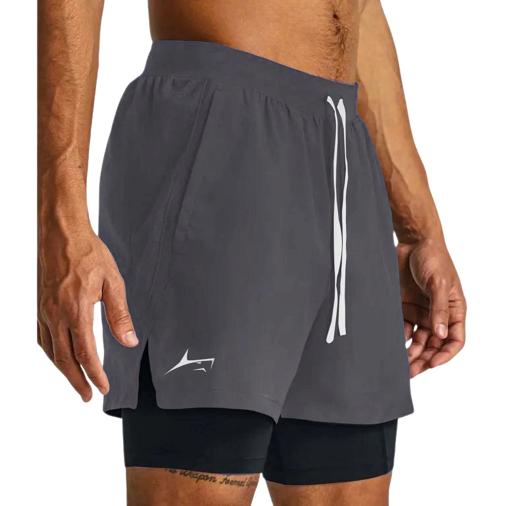 2 in 1 Dual Shorts with Inner Compression - Image 5
