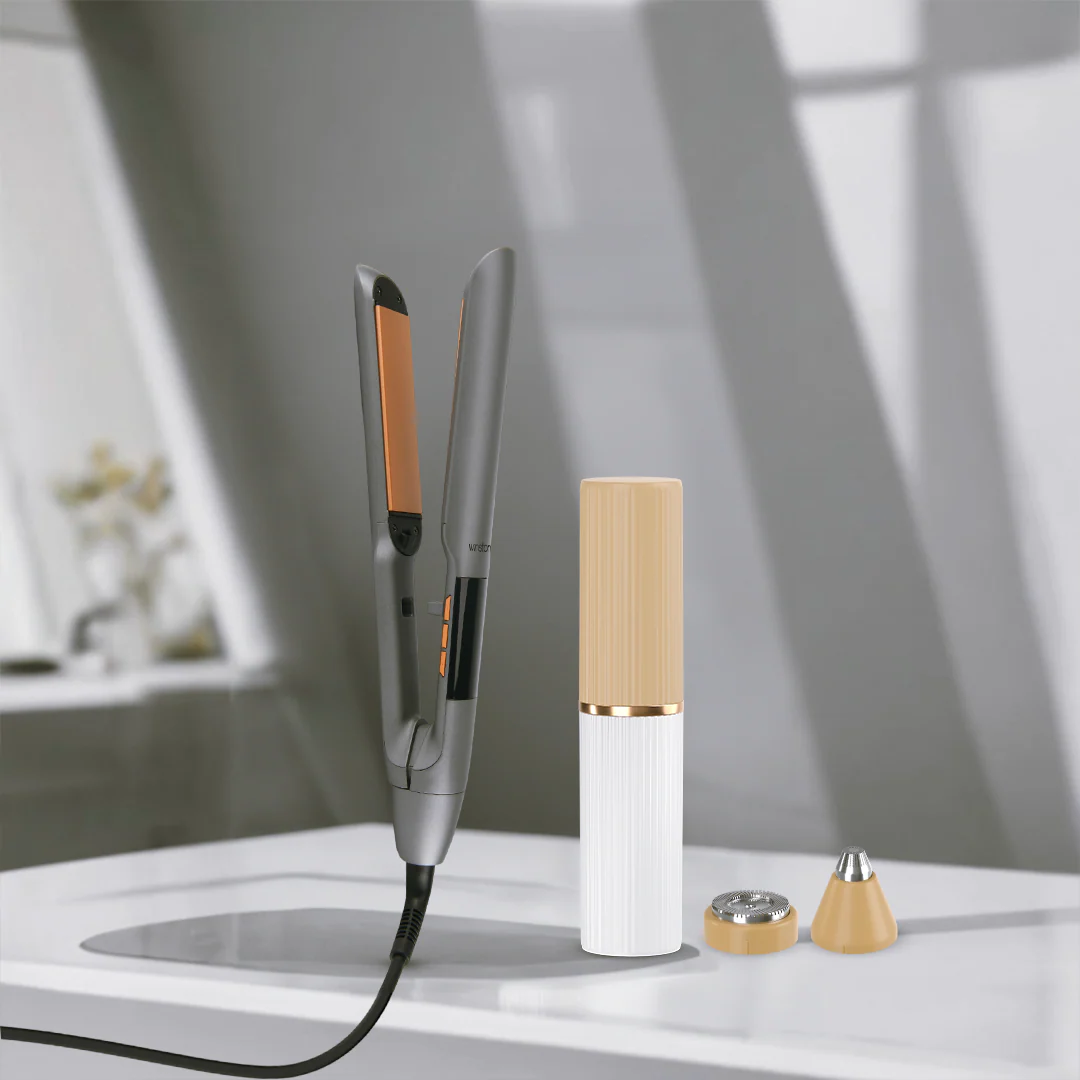2 In 1 Face & Eyebrow Trimmer & Hair Straightener Combo - Image 5