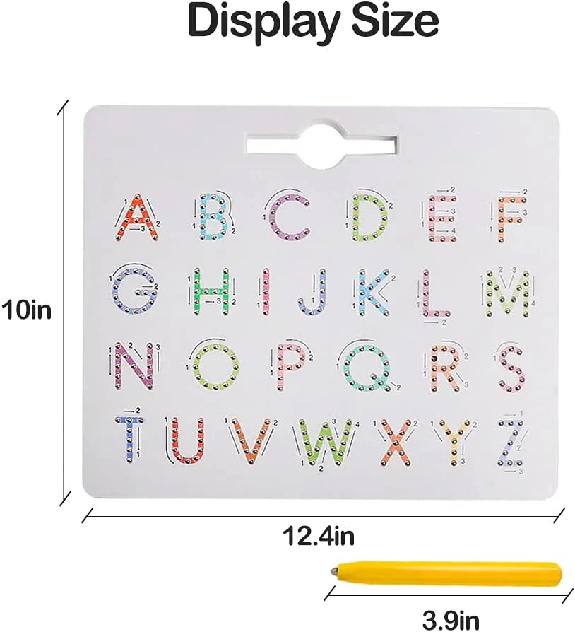 2-in-1 Magnetic Alphabet Tracing Board for Kids - Capital and Small Alphabets - Image 5
