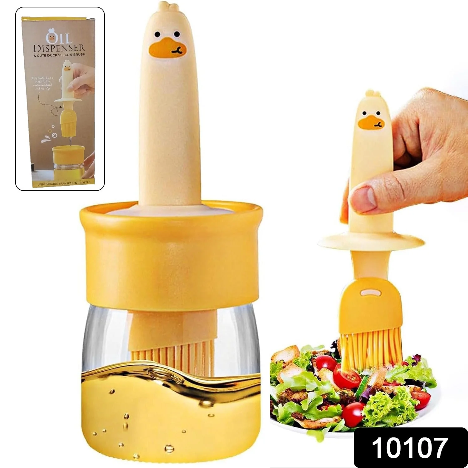 in 1 Oil Dispenser Bottle with Silicone Basting Brush (1 Set) - Image 3