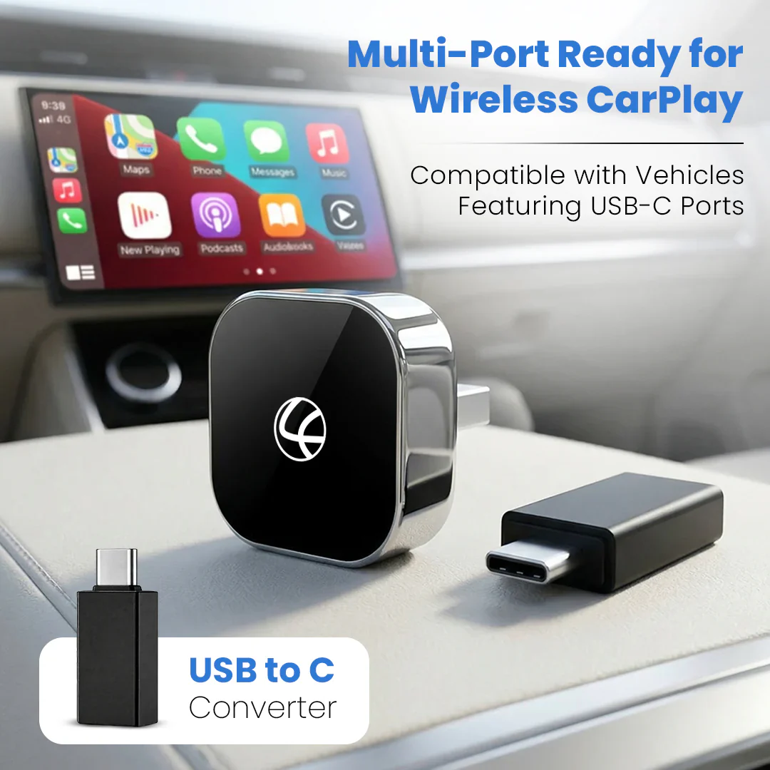 2-in-1 Wireless CarPlay & Android Auto Adapter | USB-C Converter (LOX-833) - Image 4