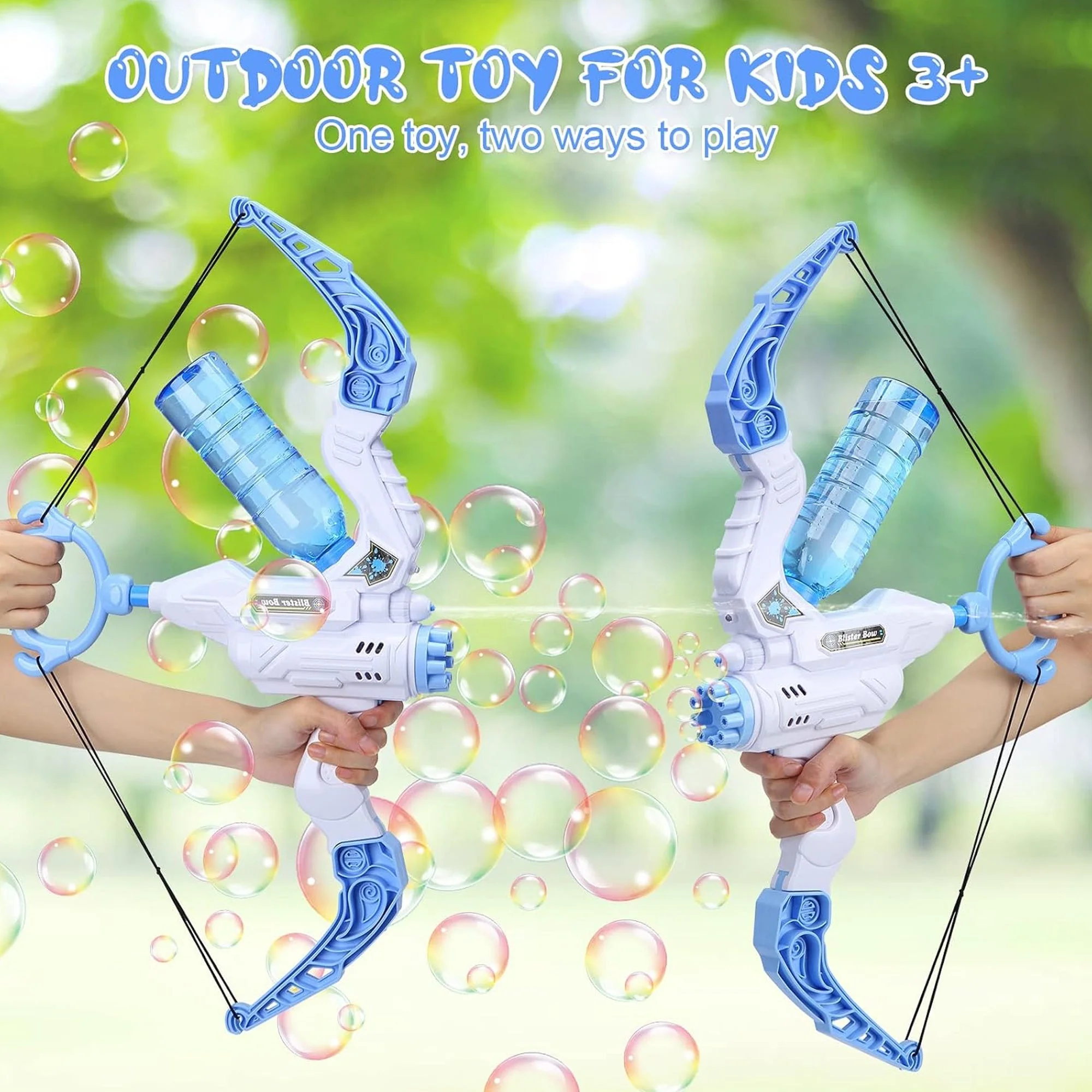 2 in 1 X-Bow Pichkari for Holi Celebration (Water+Bubble) | Xbow Pichkari Toy - Image 4