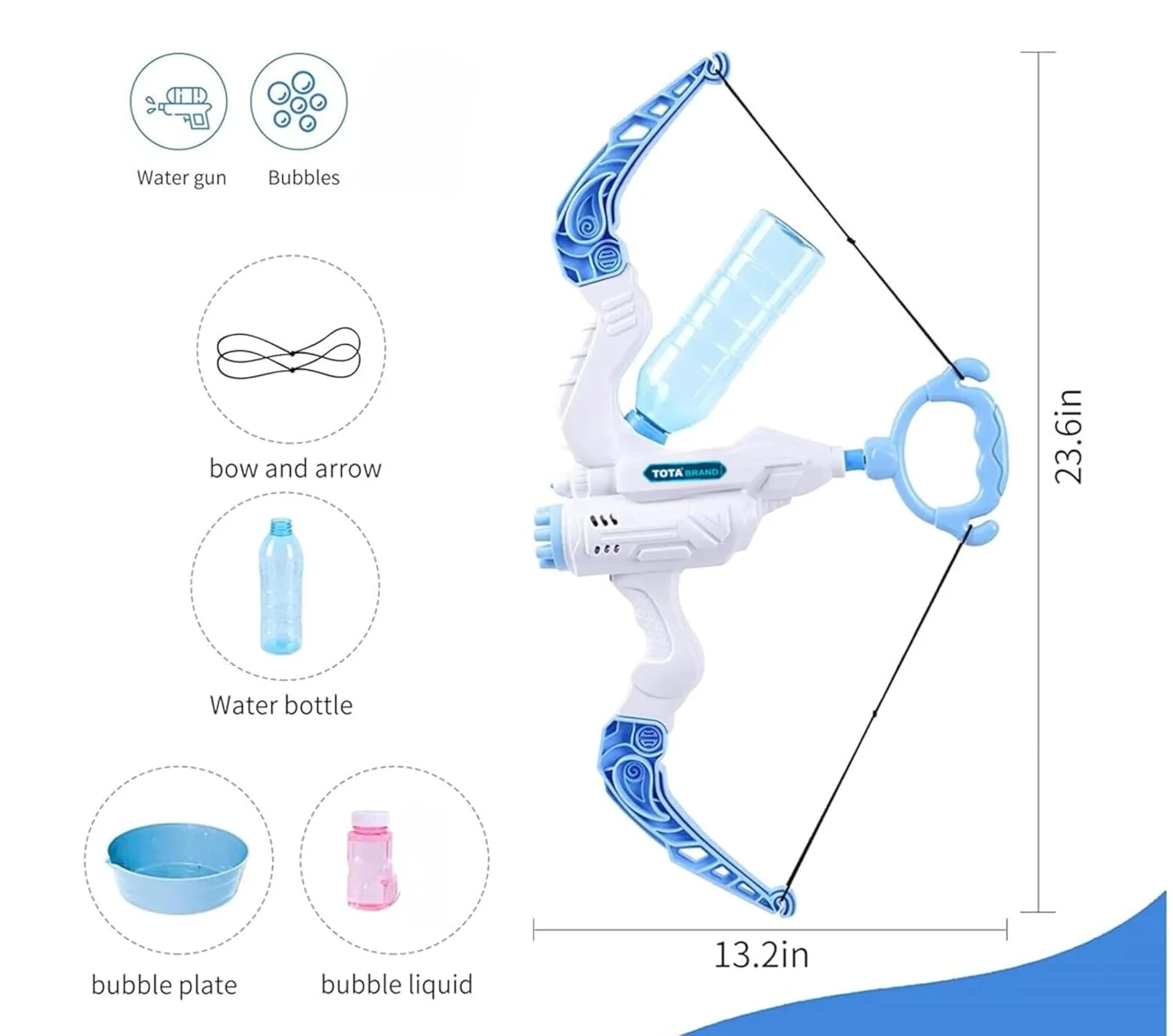 2 in 1 X-Bow Pichkari for Holi Celebration (Water+Bubble) | Xbow Pichkari Toy - Image 6