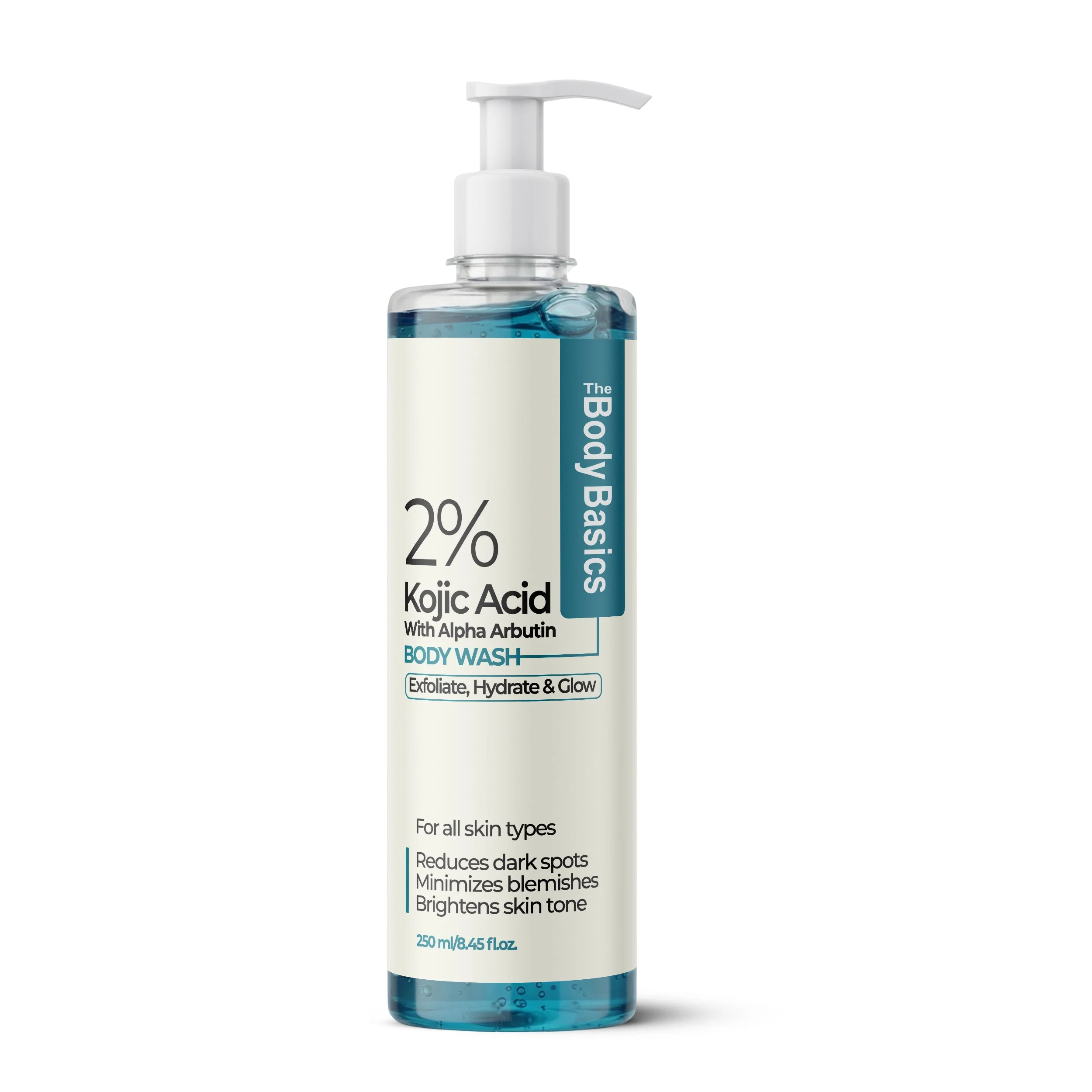 2% Kojic Acid Body Wash with Alpha Arbutin for Dark Spots, Even Tone & Radiant Glow – 250ml