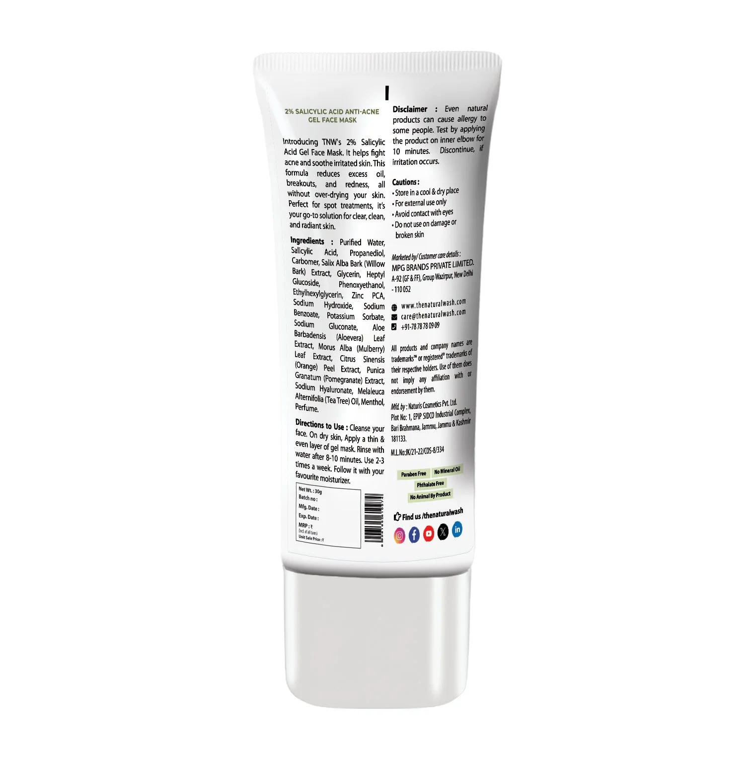 2% Salicylic Acid Anti-acne Gel Face Mask for Spot-free Skin (SC) - Image 8