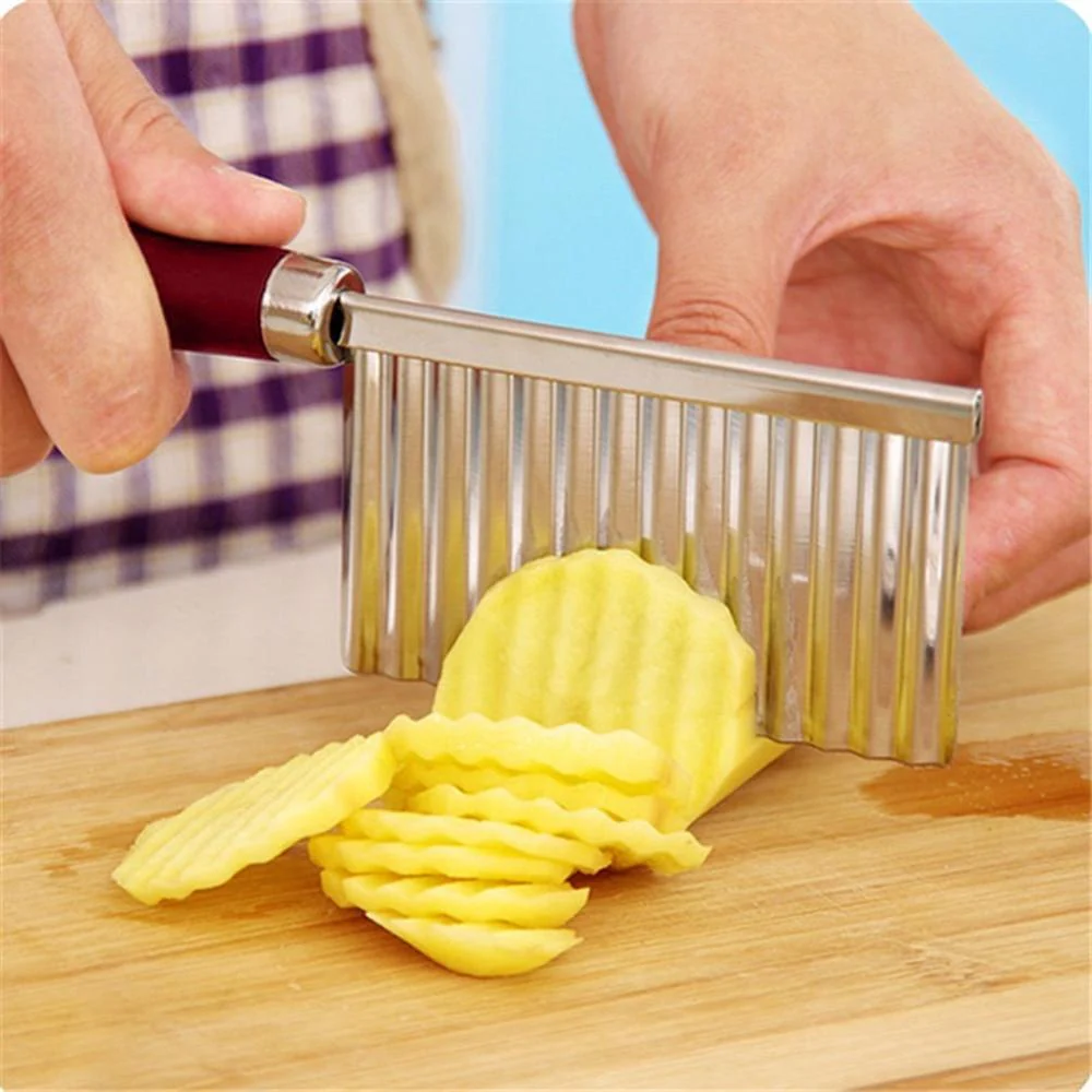 2008 Stainless Steel Vegetable Salad Chopping Knife Crinkle Cutters - Image 6