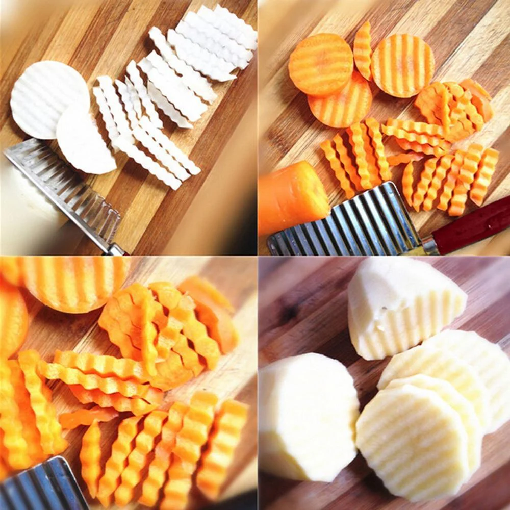 2008 Stainless Steel Vegetable Salad Chopping Knife Crinkle Cutters - Image 7