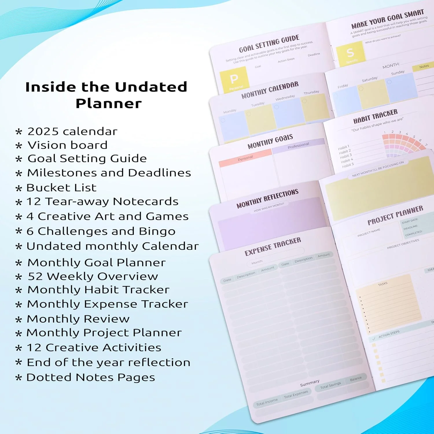 2025 Undated Annual Planner Kit - Goals - Image 5