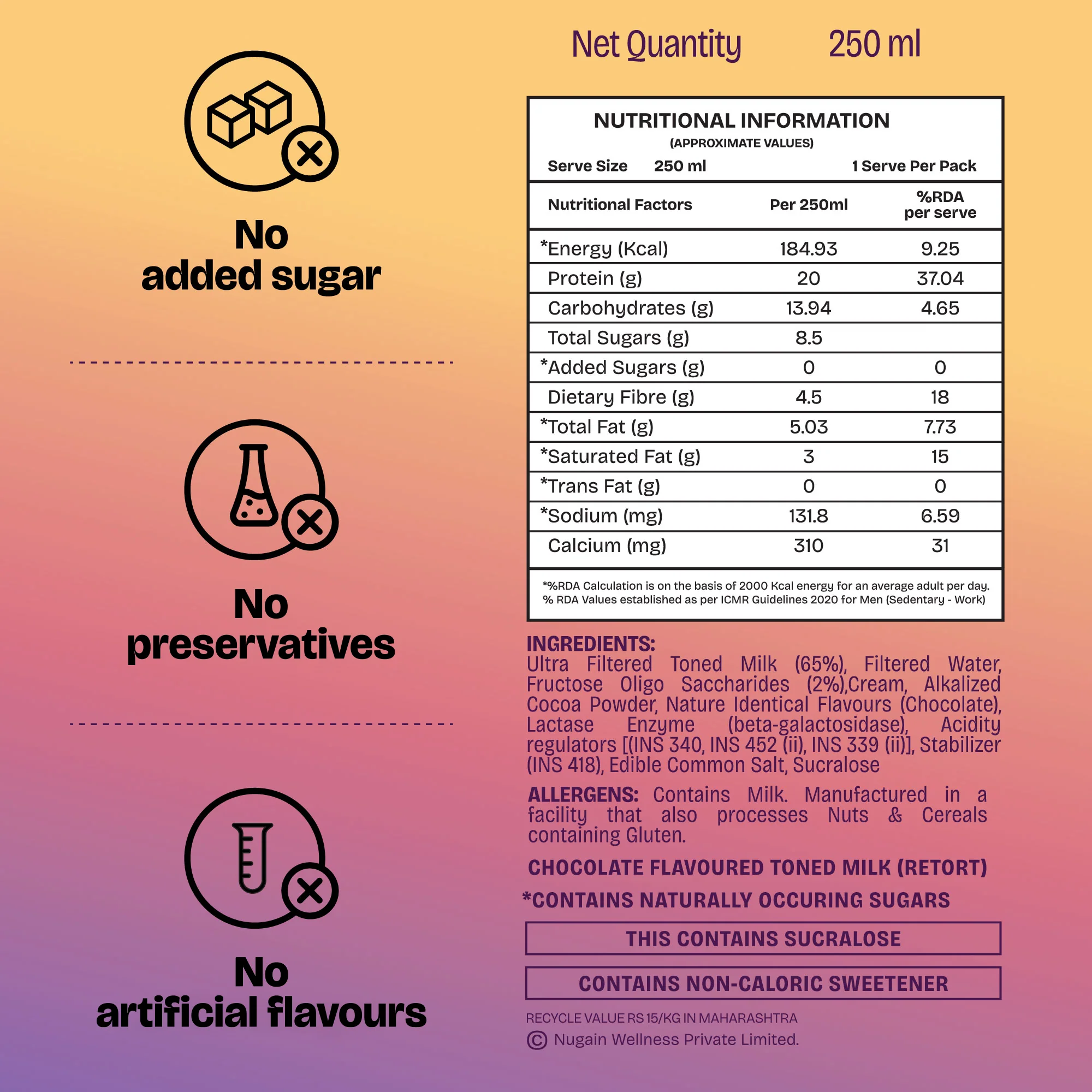 20g Protein Shake - 2 Flavors (Kesar Pista + Chocolate) - Image 3