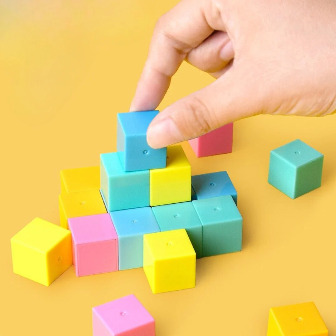 20pcs Pastel Magnetic 2cm Cubes for Kids - Image 2