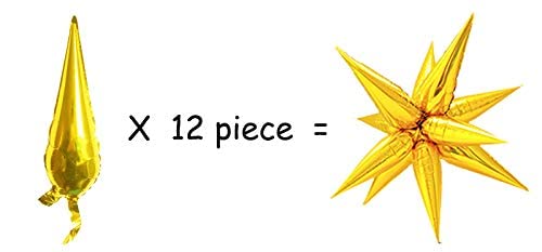 22 Inch 4D Explosion Golden Star Foil Balloon - Image 2