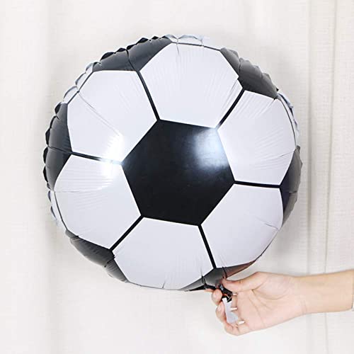 22 Inch Black Football/Soccer Foil Balloon (Pack of 1) - Image 2
