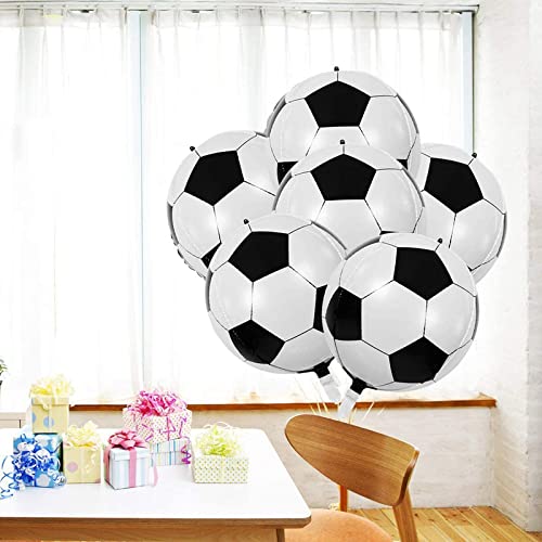 22 Inch Black Football/Soccer Foil Balloon (Pack of 1) - Image 4