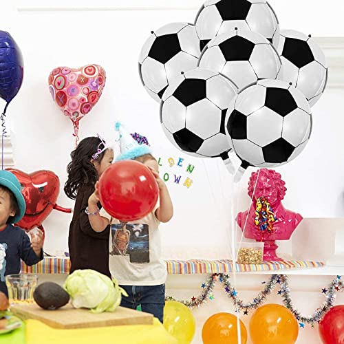 22 Inch Black Football/Soccer Foil Balloon (Pack of 1) - Image 5