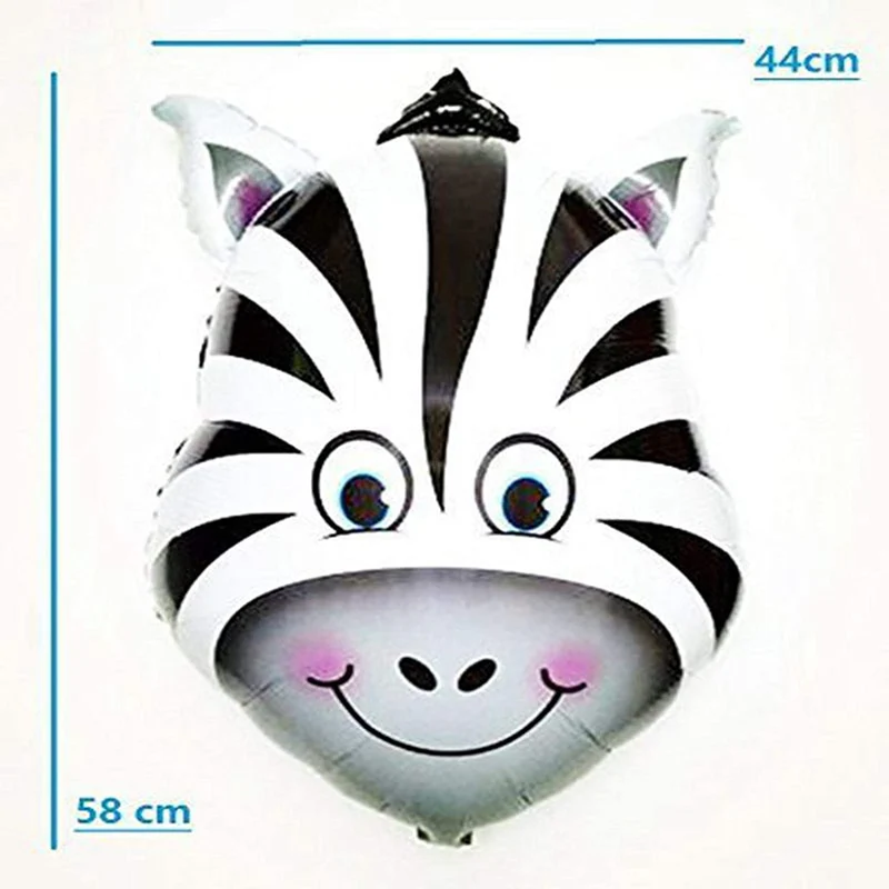 22 Inch Cute Zebra Head Shape Foil Balloon (Multicolor) (Pack of 1) - Image 2