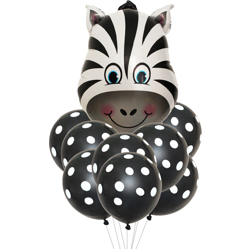 22 Inch Cute Zebra Head Shape Foil Balloon (Multicolor) (Pack of 1) - Image 3