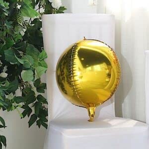 22 Inch Golden Color 4D Round Aluminum Foil Balloon - Image 2