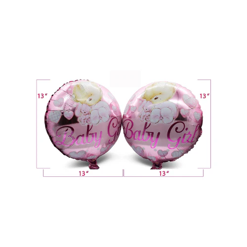 22 Inch Its A Girl Decoration Foil Balloons (Multicolor) (Pack of 4) - Image 6