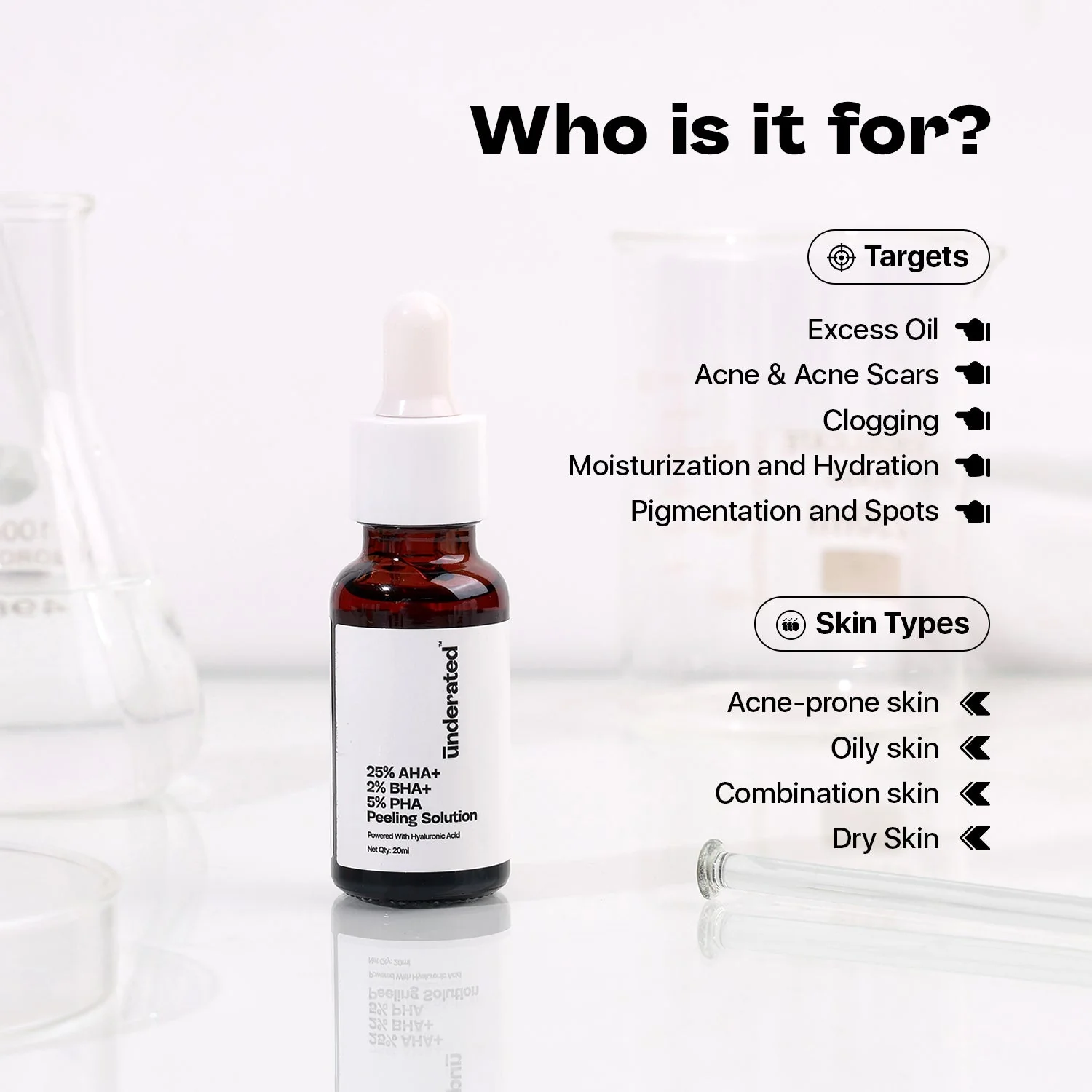 25% Aha + 2% Bha + 5% Pha Peeling Solution - 20g | For Deep Exfoliation and Glowing Skin - Image 4