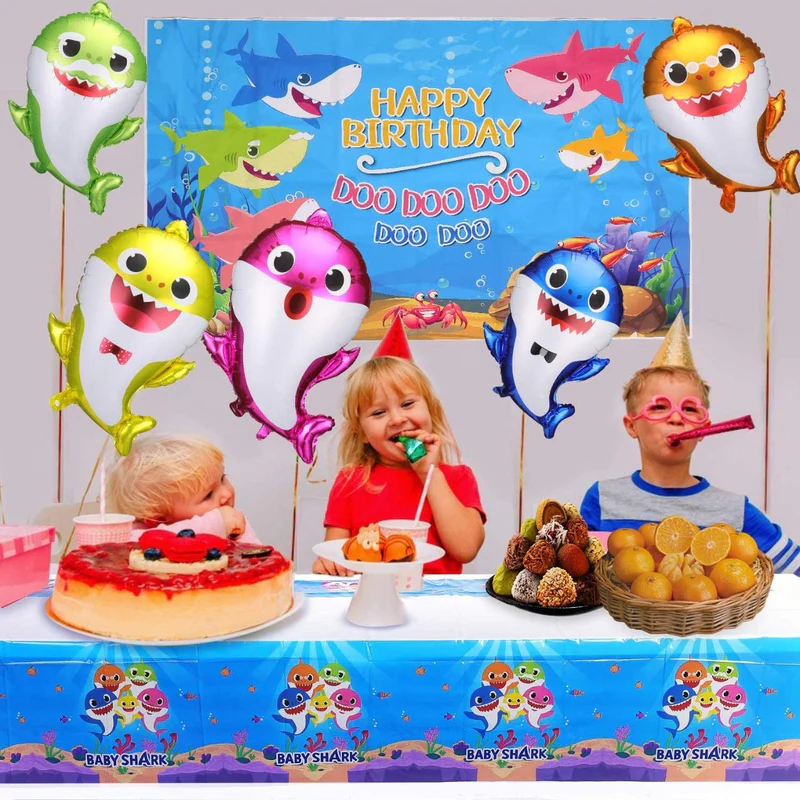 25 Inch Baby Shark Shaped Foil Balloon (Yellow) (Pack of 1) - Image 2