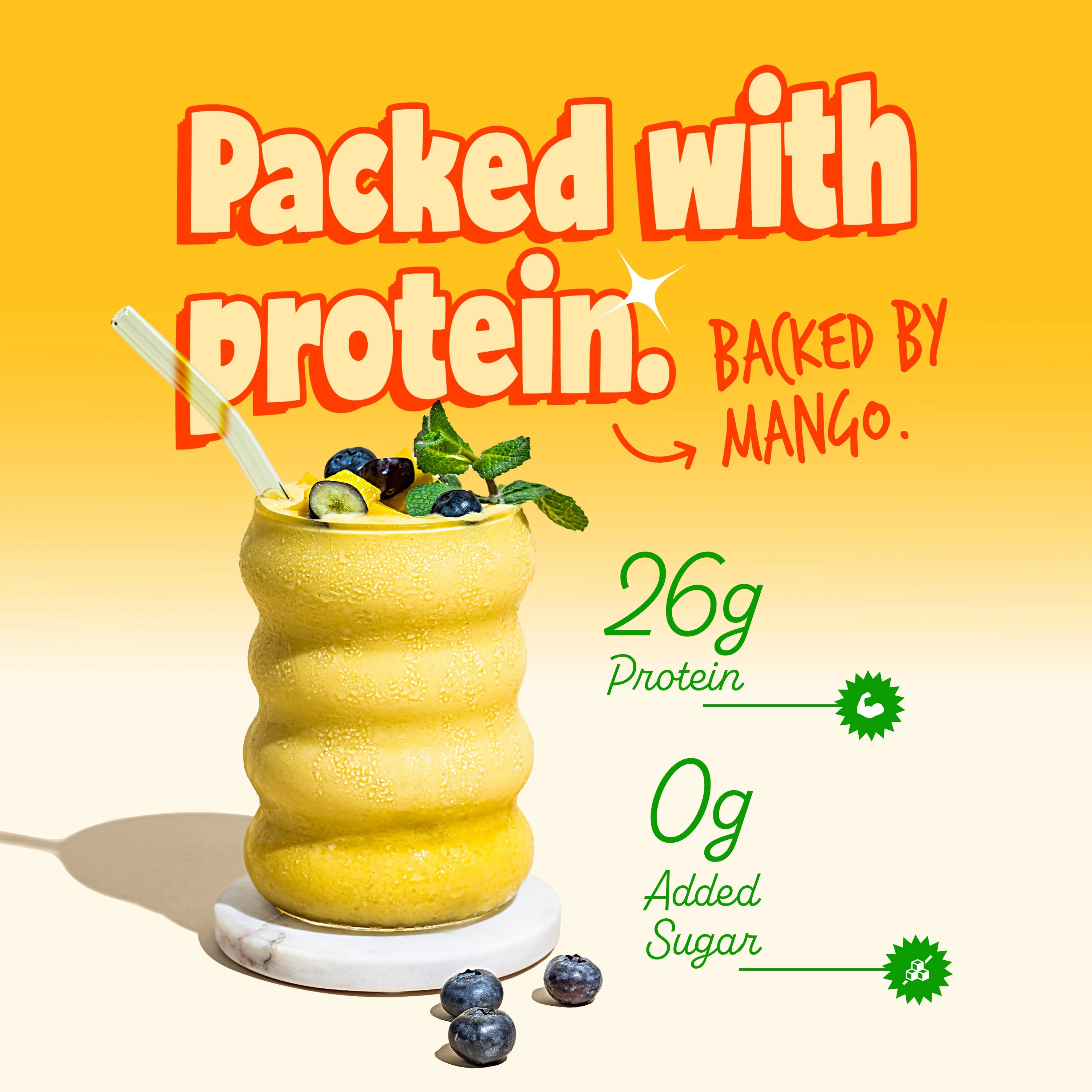 26g Protein Shake Mango Rizz - 250ml/bottle - Image 4