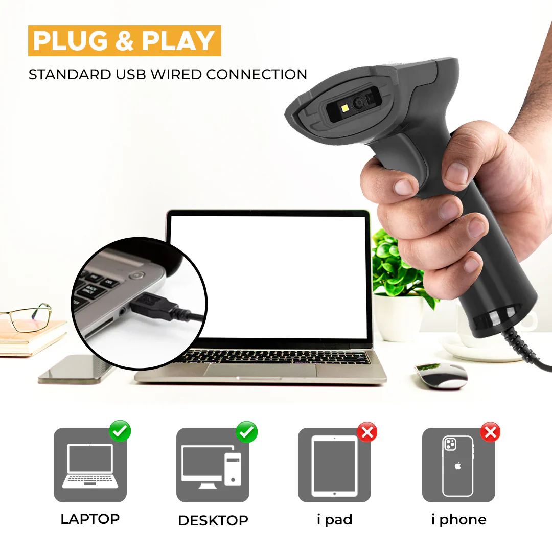 2D Wired Barcode Scanner - Image 5