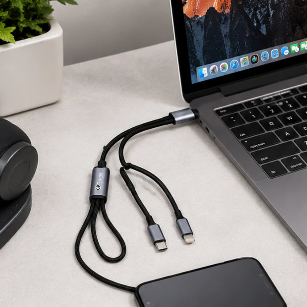 3-in-1 AUX Cable USB-C & Lightning to 3.5mm Audio Adapter - Auxify - Image 2