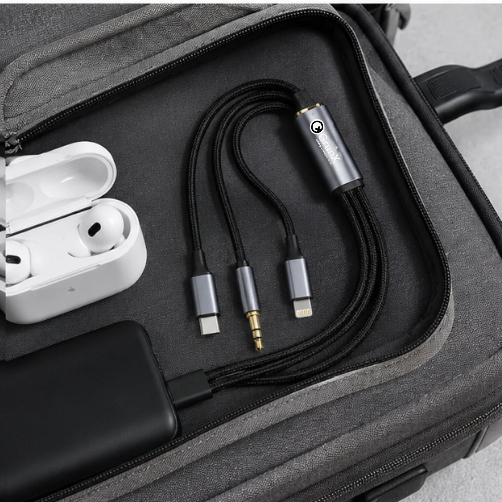 3-in-1 AUX Cable USB-C & Lightning to 3.5mm Audio Adapter - Auxify - Image 4