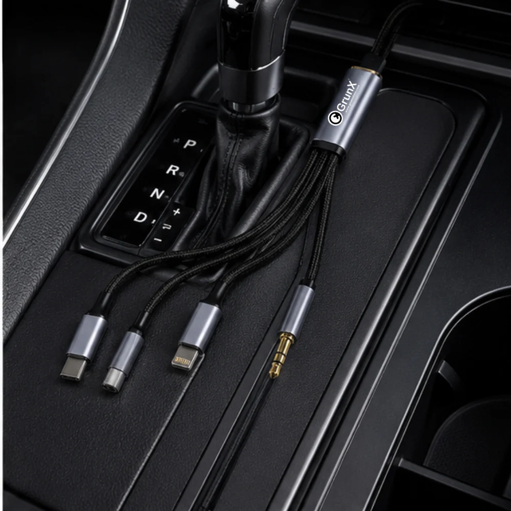 3-in-1 AUX Cable USB-C & Lightning to 3.5mm Audio Adapter - Auxify - Image 5