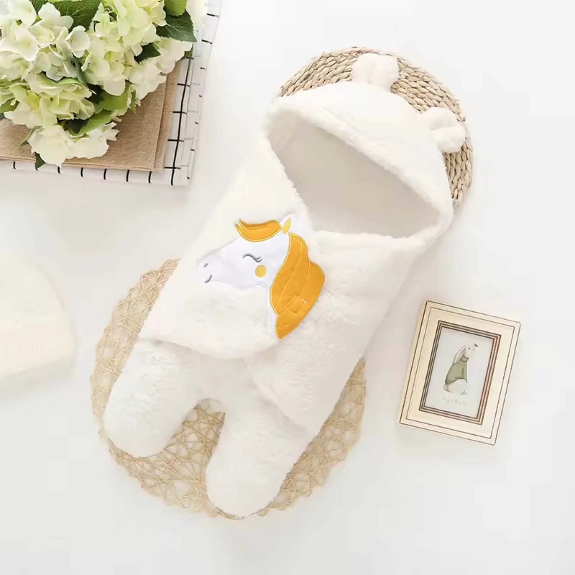 3-In-1 Fleece Unicorn Hooded Wrap With Velcro Lock | Set Of 2 - Image 24