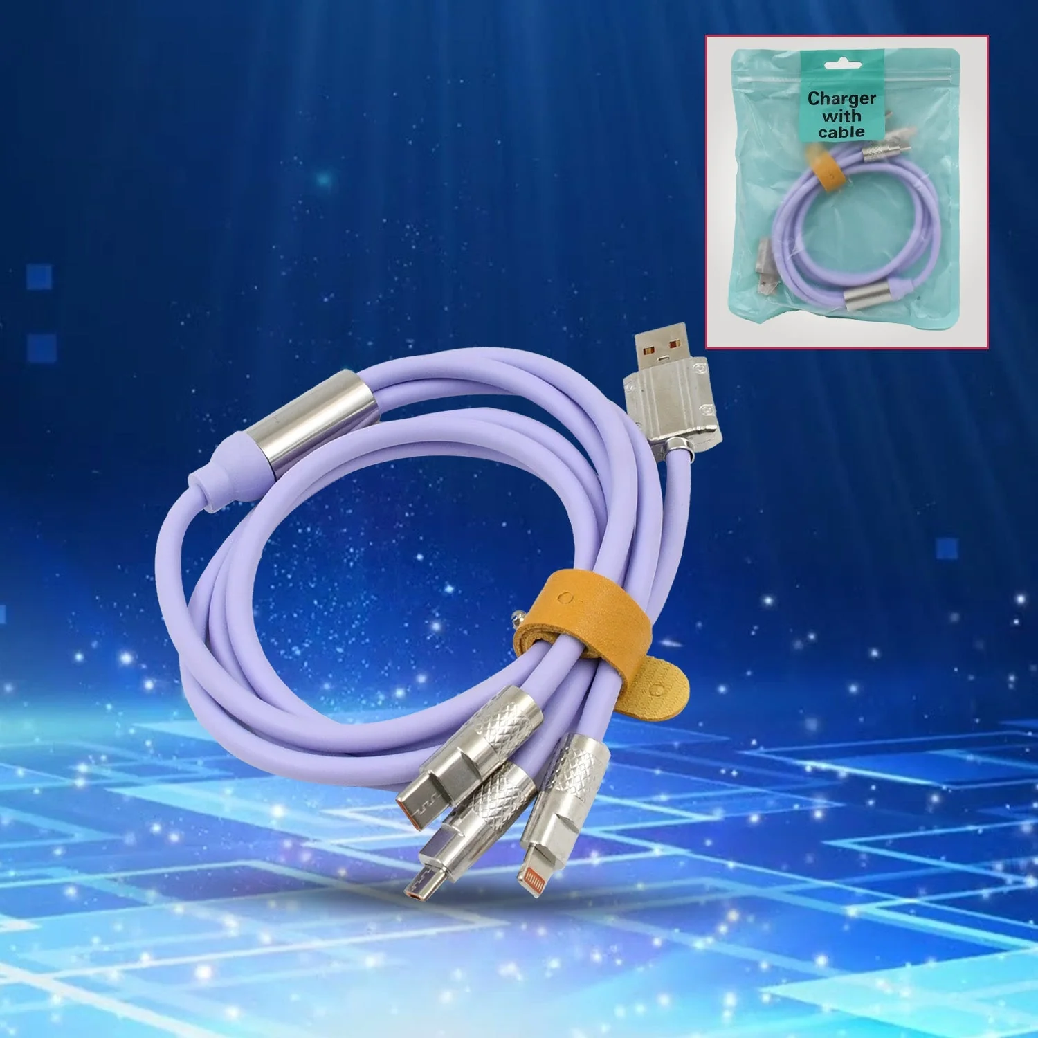 in 1 Multi Super Fast Charging Cable (1 Pc)