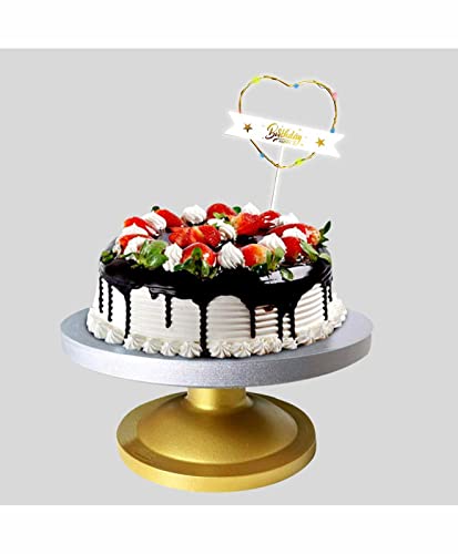 3 Inch Happy Birthday Heart Shape Multicolor Led Cake Toppers - Image 2