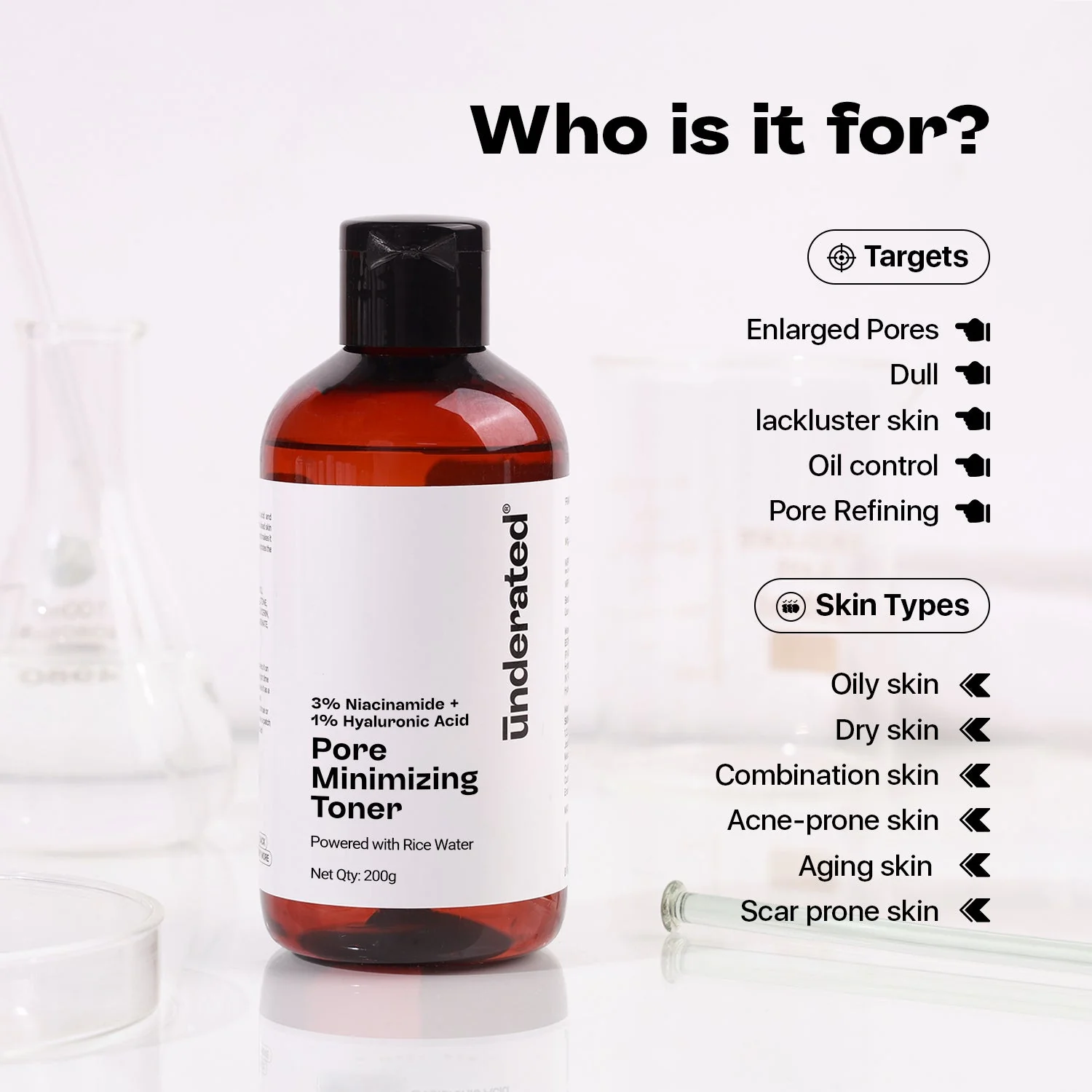 3% Niacinamide + 1% Hyaluronic Acid Pore Minimizing Toner - 200g | Hydrating and Pore Refining - Image 5