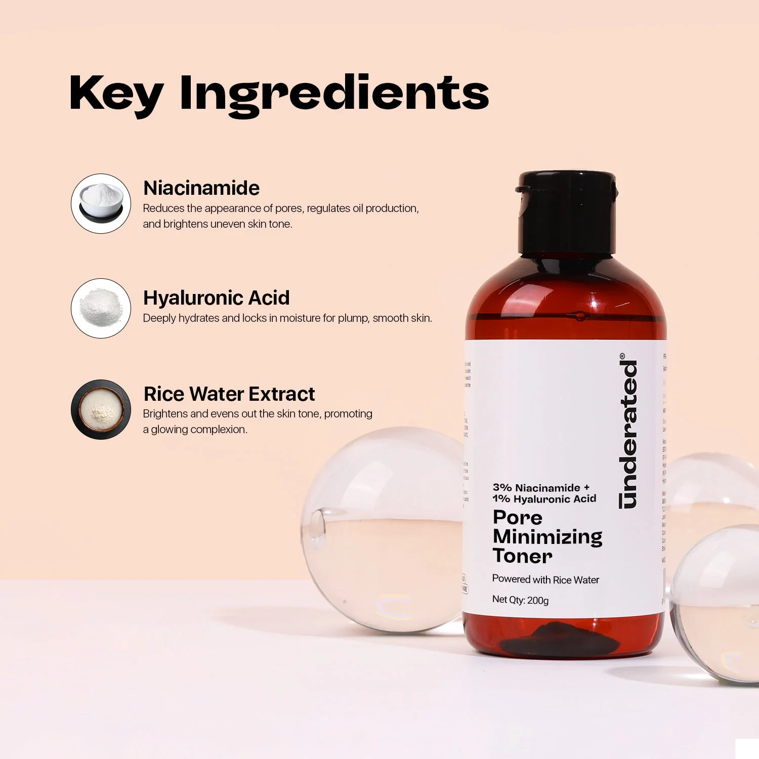 3% Niacinamide + 1% Hyaluronic Acid Pore Minimizing Toner - 200g | Hydrating and Pore Refining - Image 8