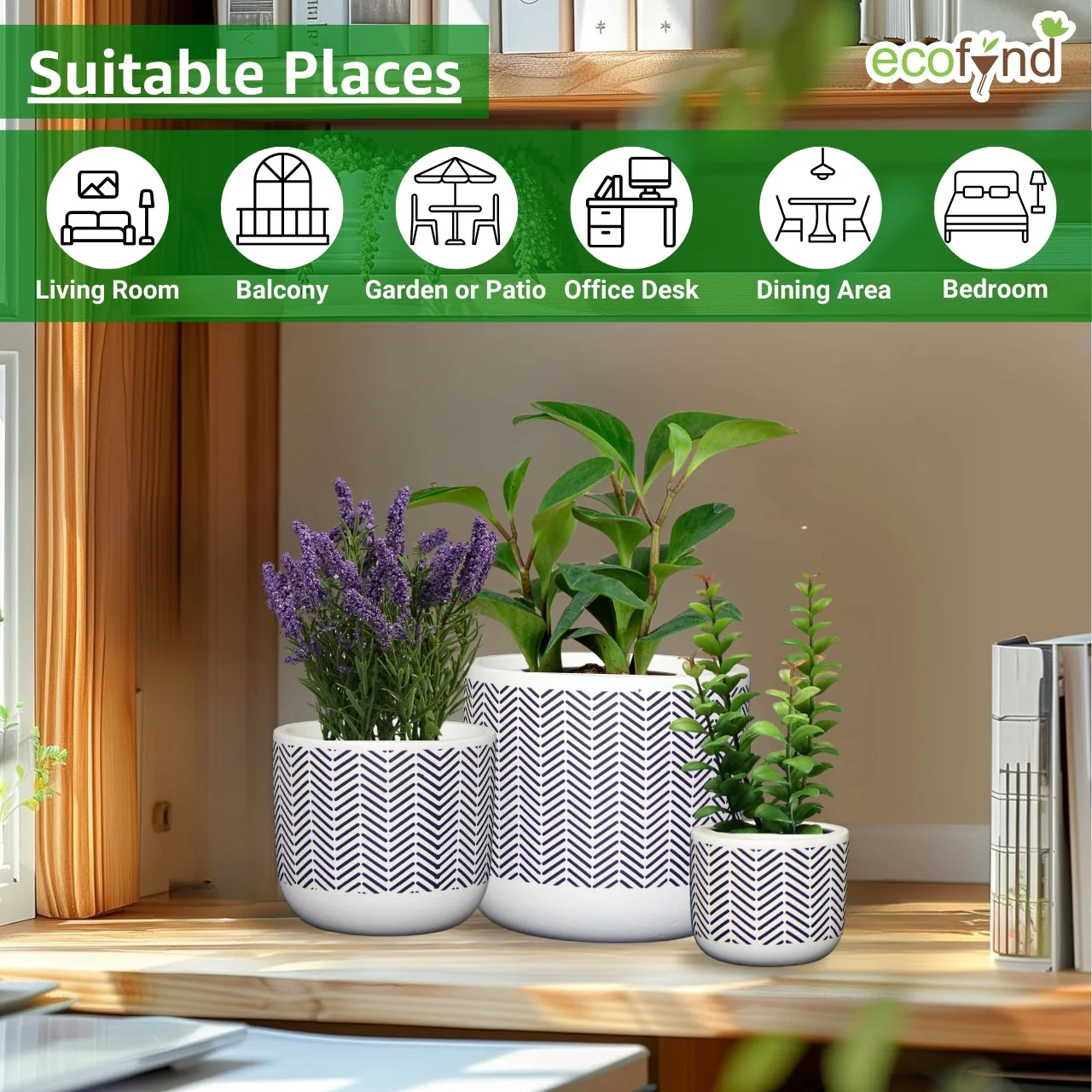 3 Pack Terracotta Pots for Plants - Image 4
