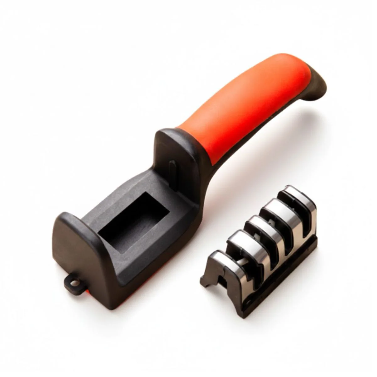 3-Stage Manual Knife Sharpener with Non-Slip Base & Ergonomic Handle | Restore Dull Knives in Seconds | Coarse, Sharpen & Polish Slots for Kitchen Knives - Image 2