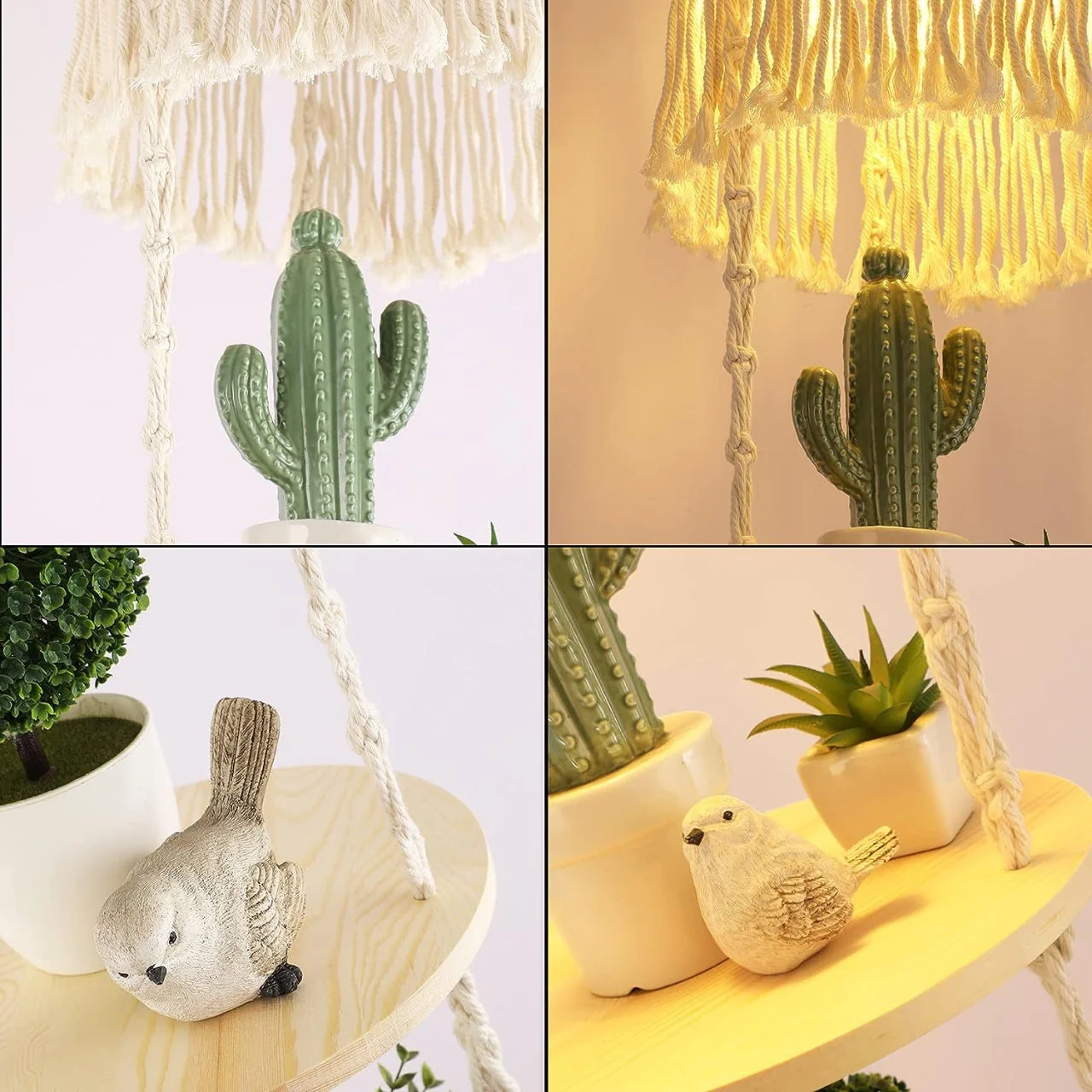 3 Tier Plant Hanger with Cotton Chandelier - Image 5