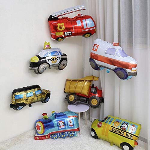 30 Inch Red Printed Fire Truck Foil Balloon - Image 4