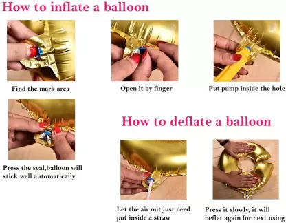 31 Inch x 37 Inch Rocking Horse Shape Foil Balloons (Pink) (Pack of 1) - Image 4