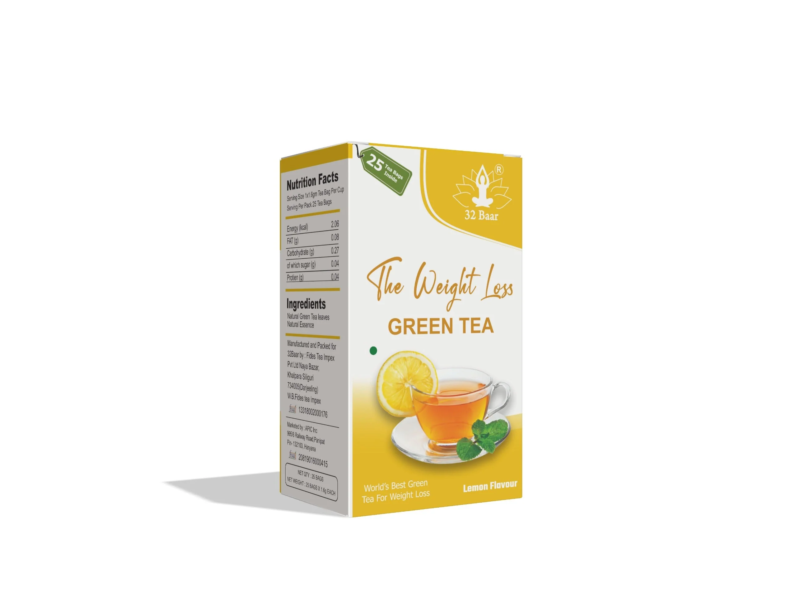 32 Baar Pack Of 2 Chamomile & Lemon Green Tea Bags (Total 50 Tea Bags) - Image 4