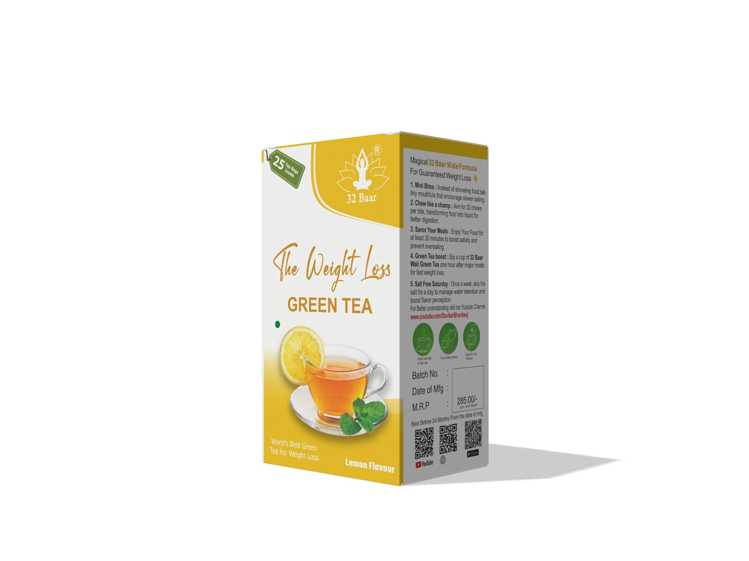 32 Baar Pack Of 2 Chamomile & Lemon Green Tea Bags (Total 50 Tea Bags) - Image 5