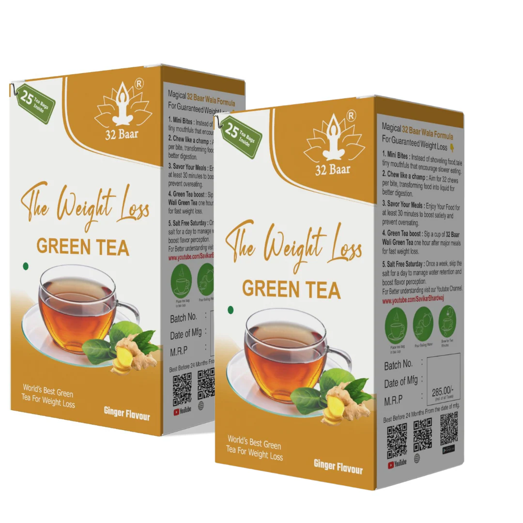 32 Baar Pack Of 2 Ginger Green Tea Bags - Image 2