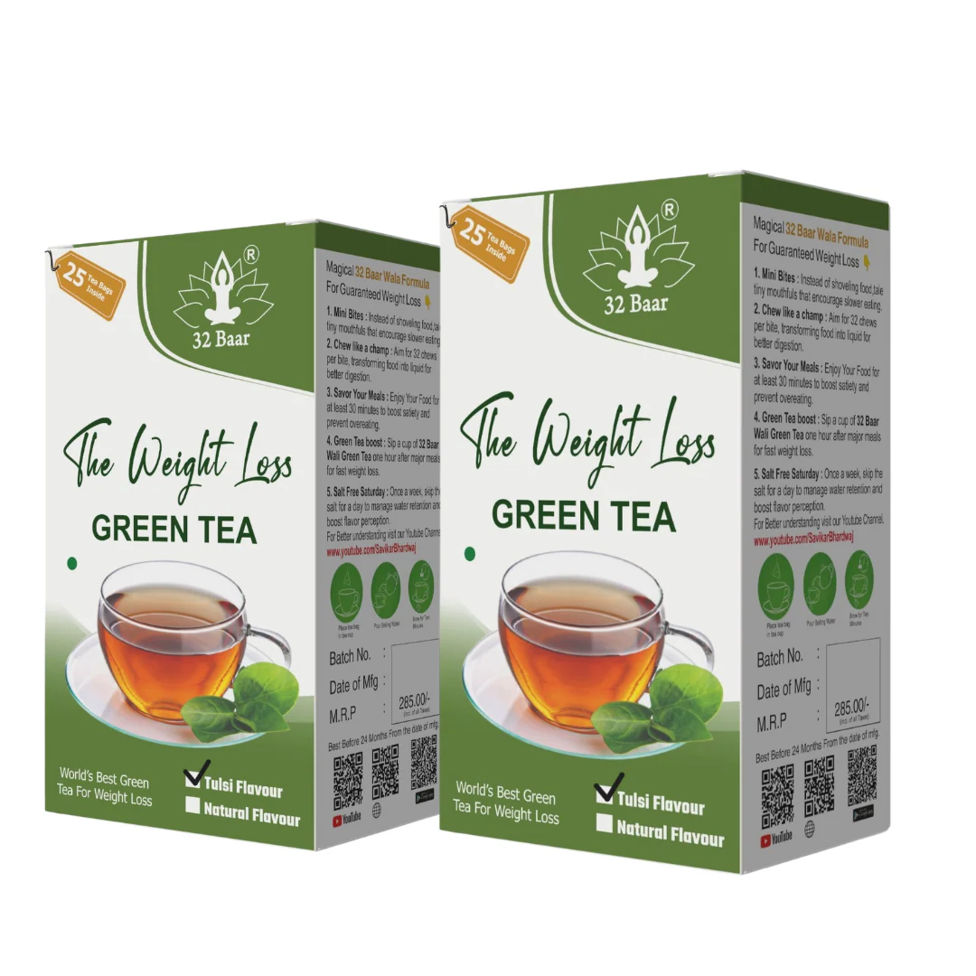 32 Baar Pack Of 2 Tulsi Green Tea Bags ( Total 50 Tea Bags) - Image 2