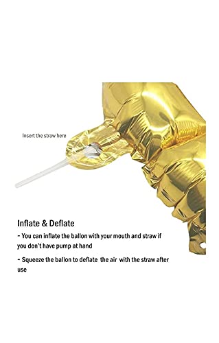 32 Inch Number 12  Gold Foil Balloon With 5 Pcs Confetti Balloons - Image 7