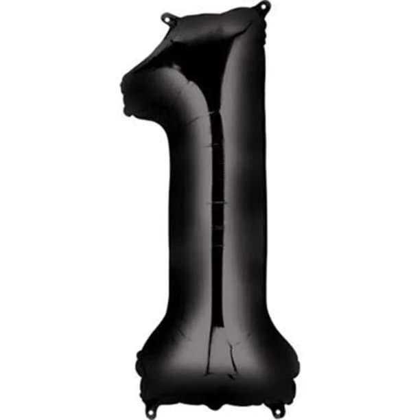 32 Inch Solid 11 Number Black Foil Balloon - Image 2