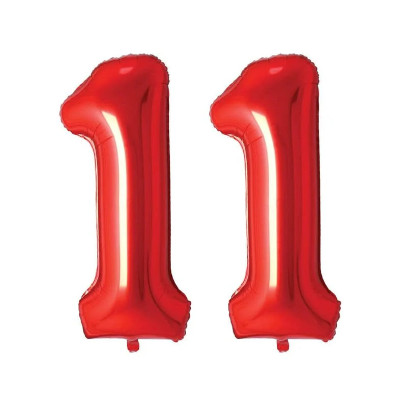 32 Inch Solid 11 Number Blue Foil Balloon