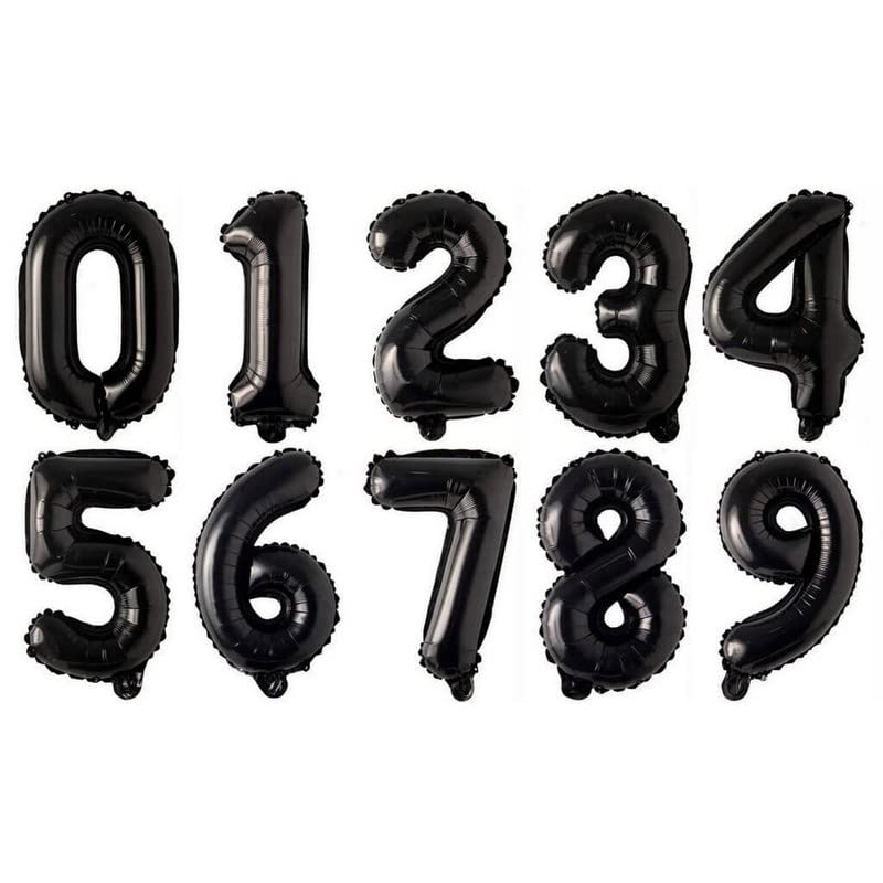 32 Inch Solid 18 Number Black Foil Balloon - Image 4