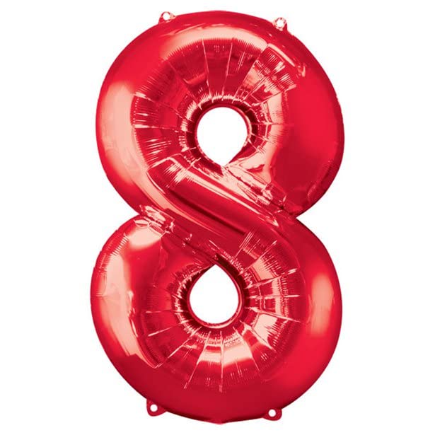32 Inch Solid 18 Number Blue Foil Balloon - Image 3